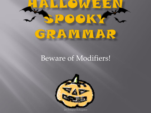 Halloween Spooky Grammar PowerPoint 