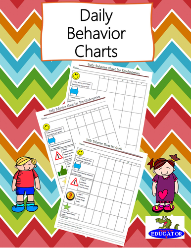 Daily Behavior Chart for Parent Communication