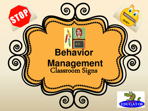 Back to School Behavior Management Behavior Signs 