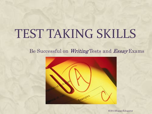 Test Taking Skills For Essay Tests PowerPoint