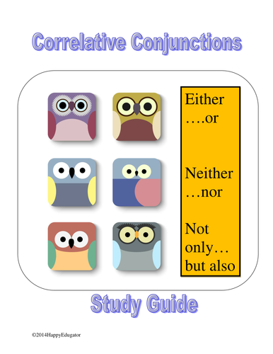 Correlative Conjunctions Study Guide