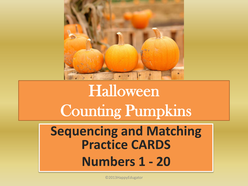 Halloween Counting Pumpkins Activity