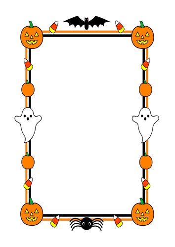 12 Halloween page borders | Teaching Resources