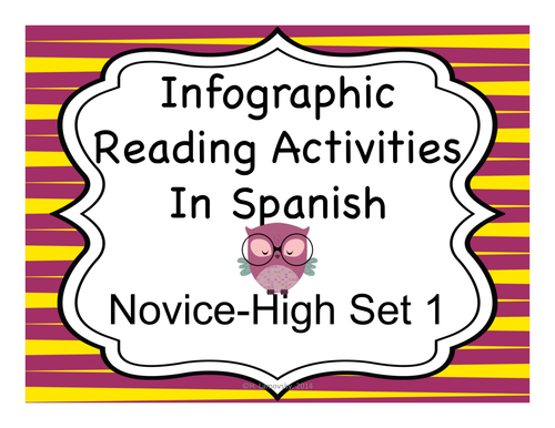 Spanish Infographic Reading Activities: Novice-High Set 1