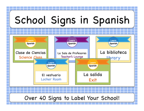 School Signs in Spanish