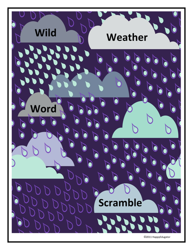 Storms Wild Weather Word Scramble 