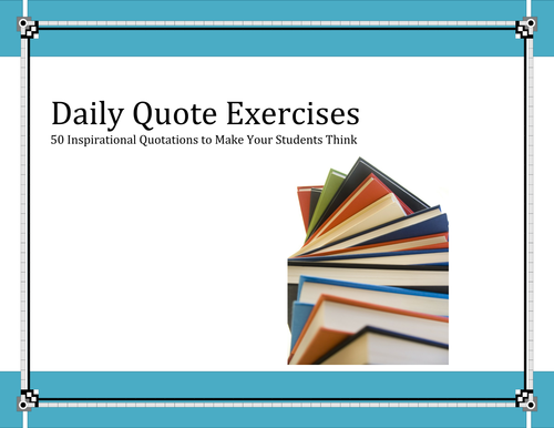 Teaching Literary Devices Daily Quotes Exercises 
