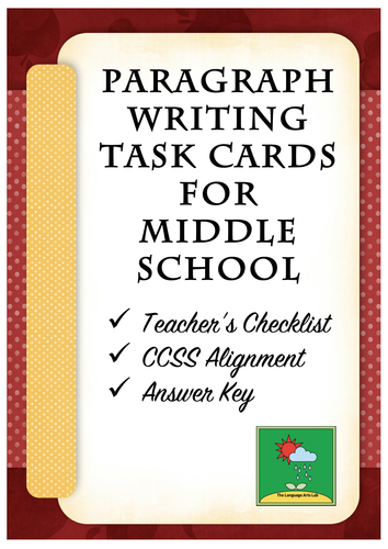 PARAGRAPH WRITING TASK CARDS