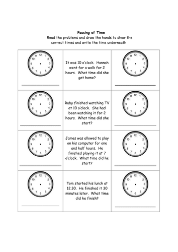 time problem solving ks1