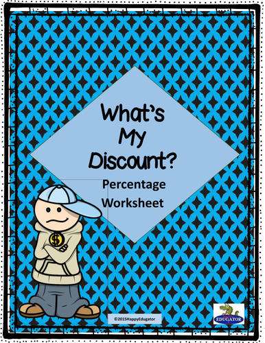 Discounts - What's My Discount? Percentage Worksheet