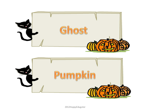 Halloween Word Wall Words