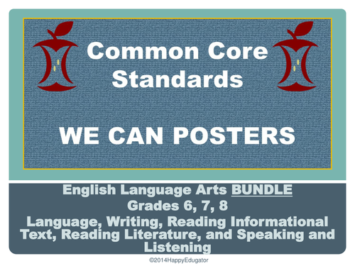 Common Core Standards for ELA Posters - BUNDLE