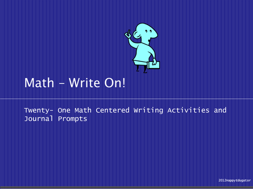 Math Journal Prompts and Writing Activities - Write On!