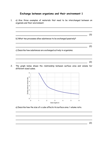 Biology: Exchange and Transport Systems Collection A Level Year 1