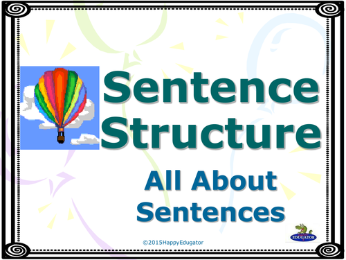 Sentence Structure: All About Sentences PowerPoint