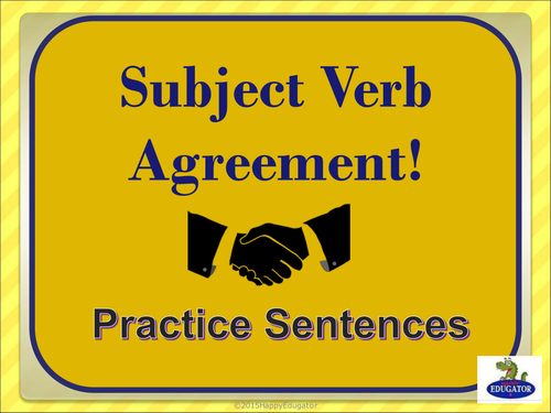 Subject Verb Agreement PowerPoint 