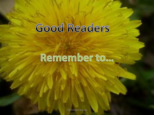 Good Readers Remember To...PowerPoint
