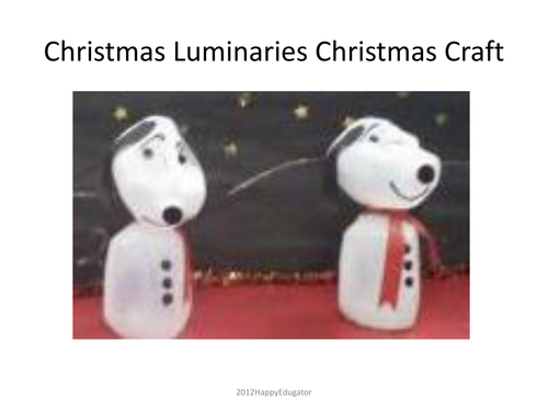 Christmas Luminaries Christmas Craft
