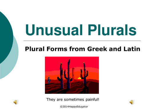 Irregular Plurals - Latin and Greek Plural Forms 