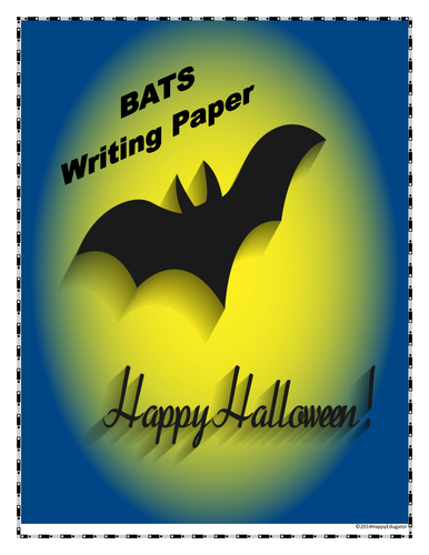 BATS Writing Paper - Lined Paper - Bats Theme