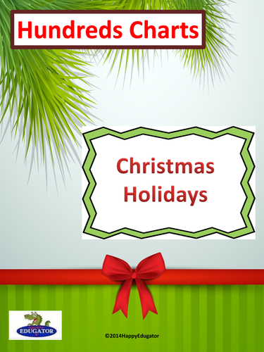 Christmas Hundreds Charts - Christmas Holidays Theme