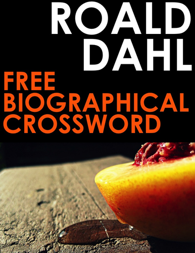 Roald Dahl Biography Crossword Teaching Resources