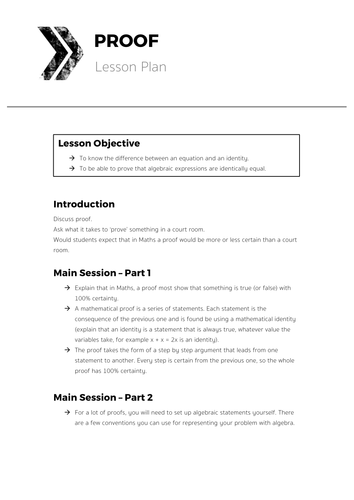 Proof - Complete Lesson