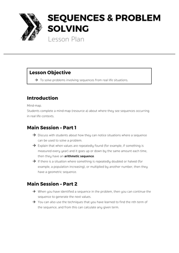 lesson plan in problem solving