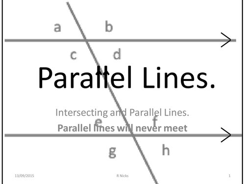 Parallel Lines and intersection
