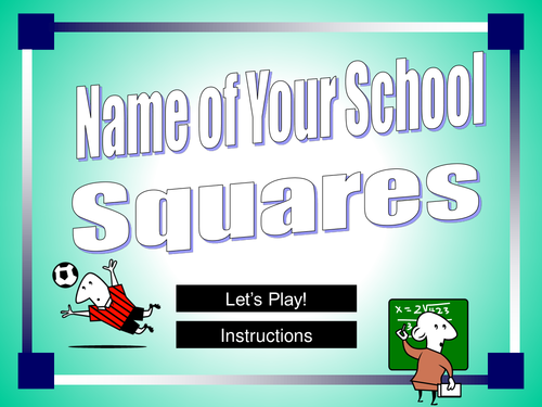Squares PowerPoint Game Template 