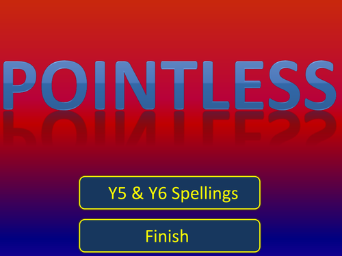 Pointless Spellings Y5 & Y6