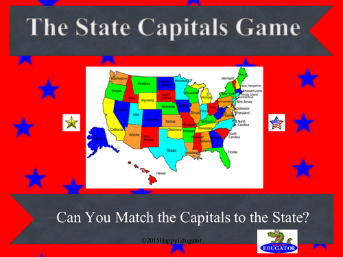 United States - State Capitals PowerPoint Game 