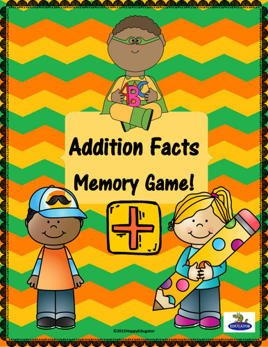 Addition Math Facts Game 