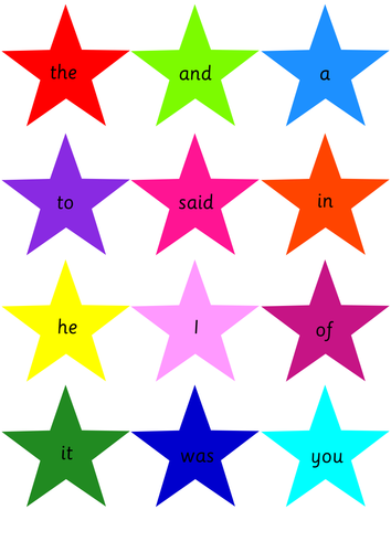 high-frequency-words-on-rockets-and-stars-teaching-resources