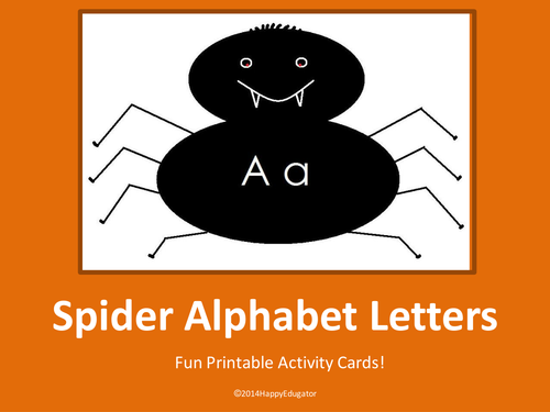 Spider Alphabet Letters 
