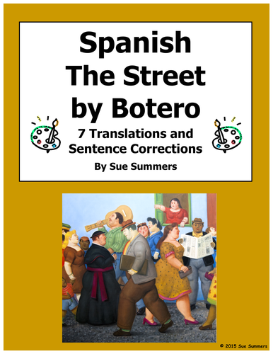 Spanish Street Scene by Fernando Botero 7 Sentences 