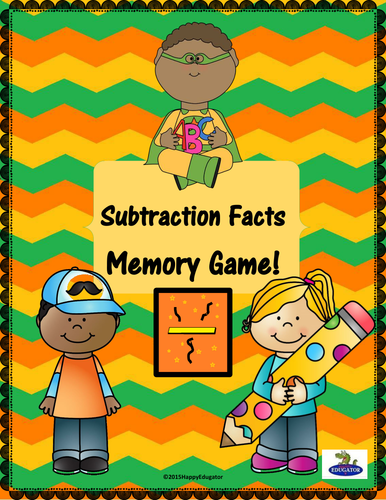Subtraction Math Facts Game 