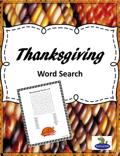 Thanksgiving Word Search