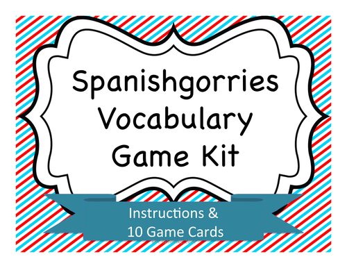 Spanishgorries Vocabulary Game Kit