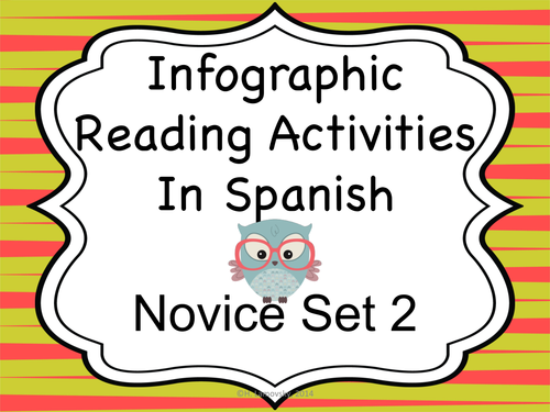 Spanish Infographic Reading Activities - Novice Set 2