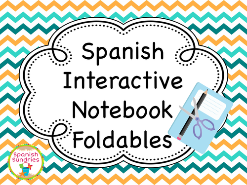 Spanish Interactive Notebook Fold-Its (Beginning Set)