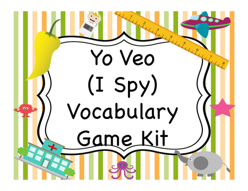 Yo Veo (I Spy) Spanish Vocabulary Game Kit 