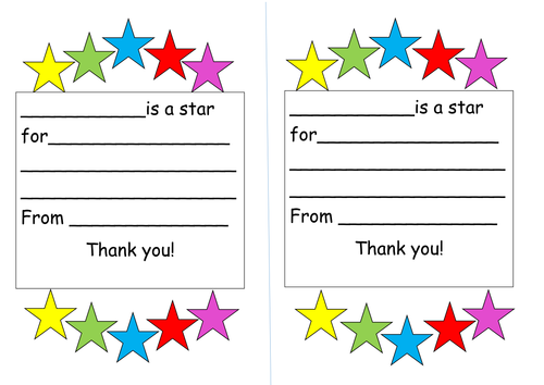 Staff shout out sheets Teaching Resources