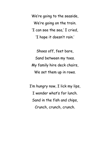Seaside Rhyming Poem | Teaching Resources