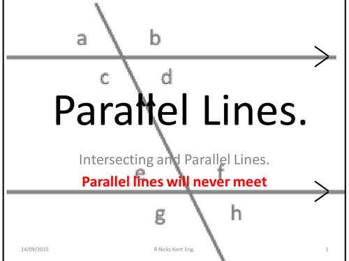 Parallel Lines ; intersection angles