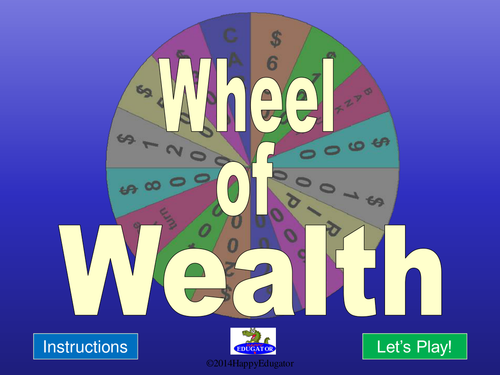 Wheel of Wealth PowerPoint Game Template