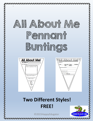 All About Me Pennant Buntings
