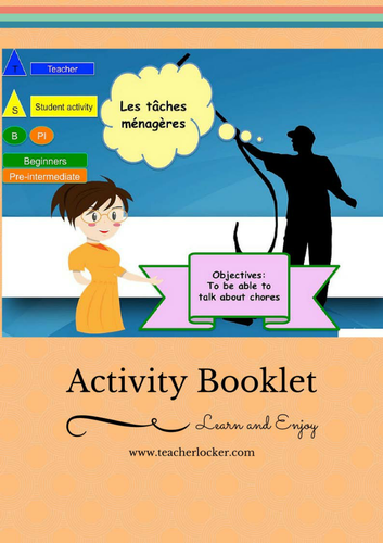 French Chores (lesson + Activities) No Prep / Les taches ménagère (leçon + exercices)