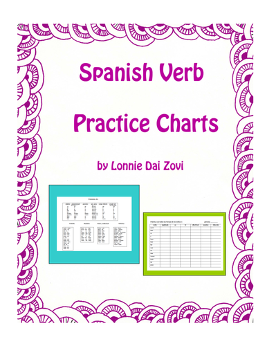 Spanish Verb Practice Charts - Drill for Skill | Teaching Resources