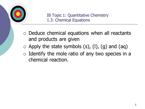 Topic 1 Stoichiometry, compete set of PowerPoints, IBDP Chemistry.  